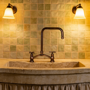 Moroccan Brass Bridge Faucet – Square Spout, moroccan Handmade