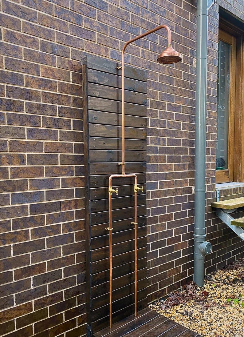 Handmade Copper and Brass Shower for Backyard, Patio & Beach House
Handmade Copper and Brass Shower for Backyard, Patio & Beach House