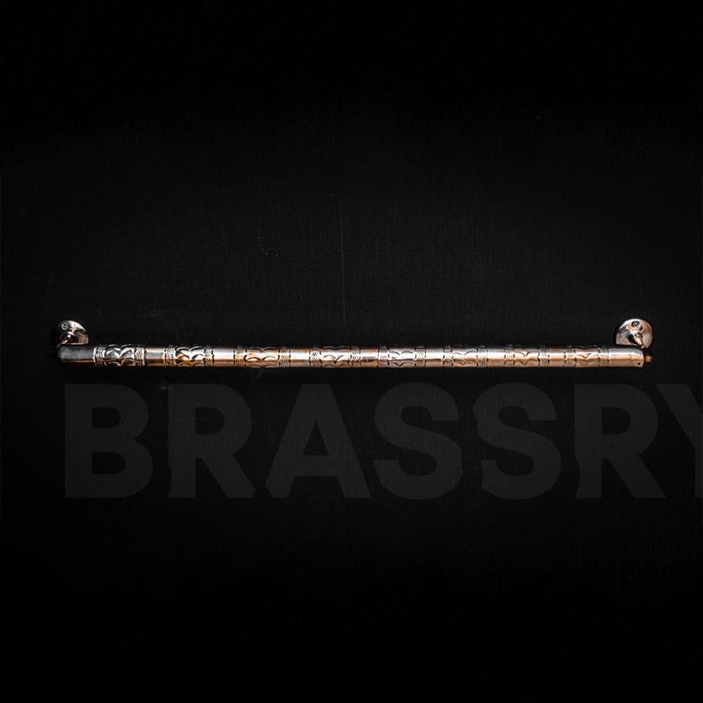 Handmade Solid Brass Towel Ring – Unlacquered Vintage Wall-Mounted Bathroom Holder – Moroccan Style Hand Towel Rack