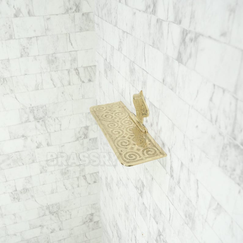 Moroccan Copper Brass Soap Holder – Wall-Mounted Hand Engraved Modern Soap Holder Dish for farmhouse bathroom sinks Elegant Geometric Decor