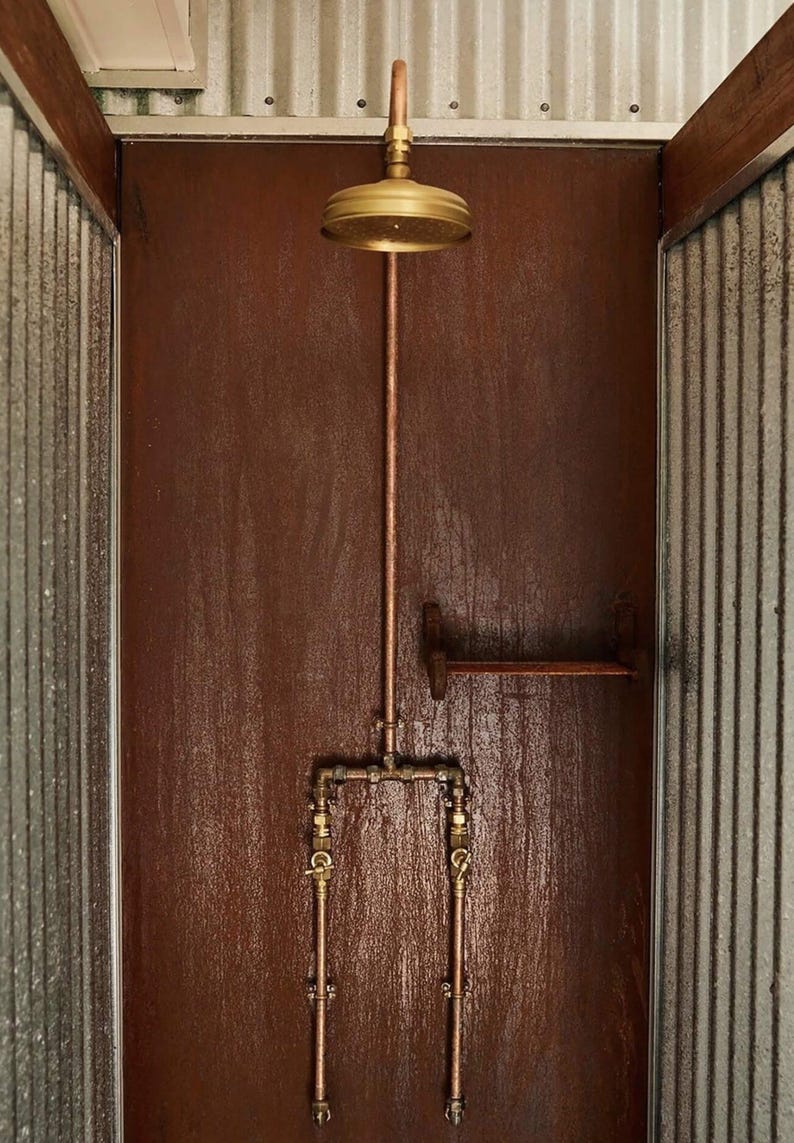 Wall Mounted Outdoor Copper Shower for Backyard & Poolside