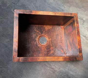 Hammered Copper Farmhouse Sink Large Copper Kitchen Sink