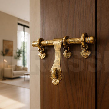 moroccan brass latch, handmade door hardware, large brass latch, engraved brass hardware, moroccan gate lock, antique brass door latch, decorative latch, traditional moroccan design, handcrafted brass hardware, artisan door accent, solid brass latch, riad style decor, vintage brass lock, moroccan cabinet latch