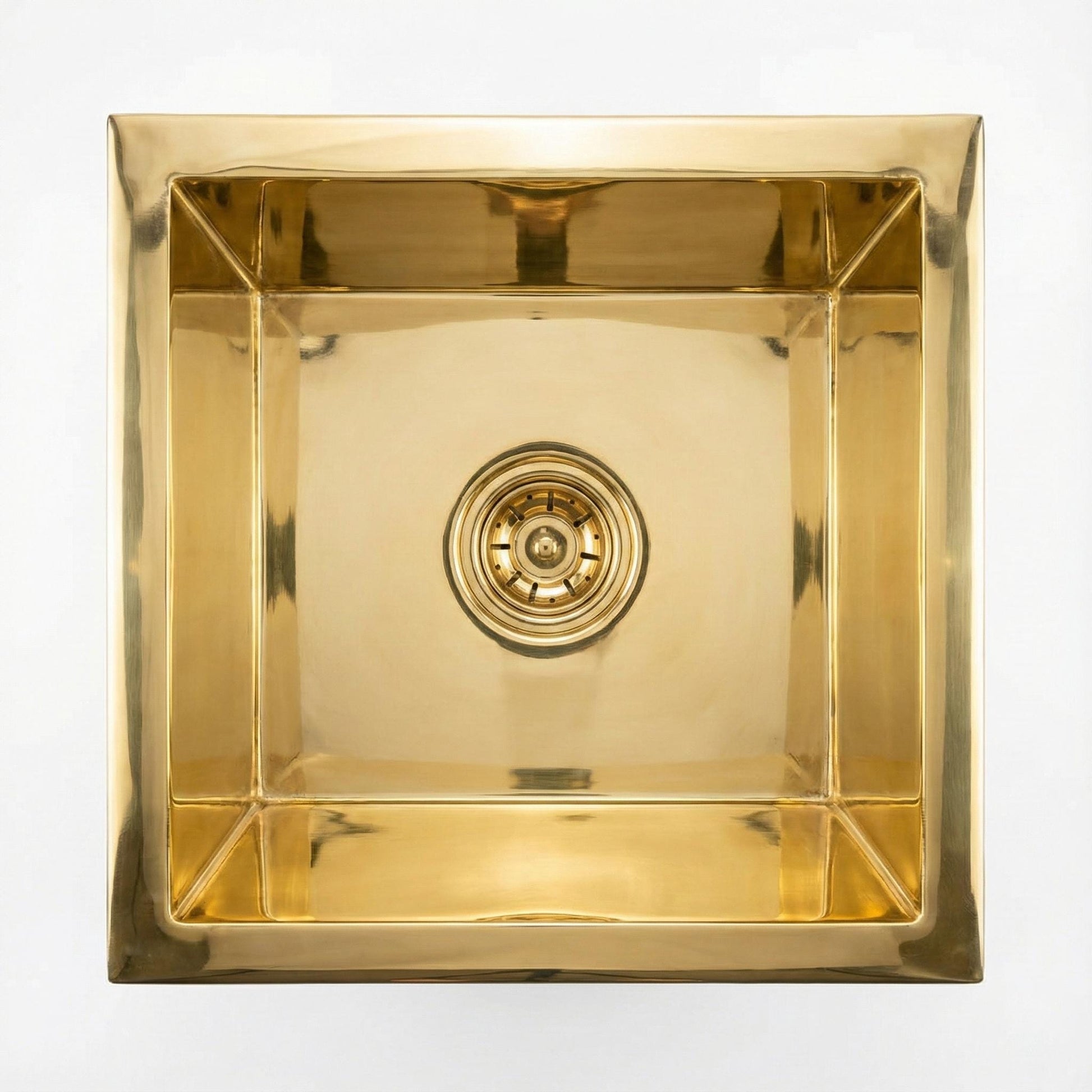 Gold sink on a white background
