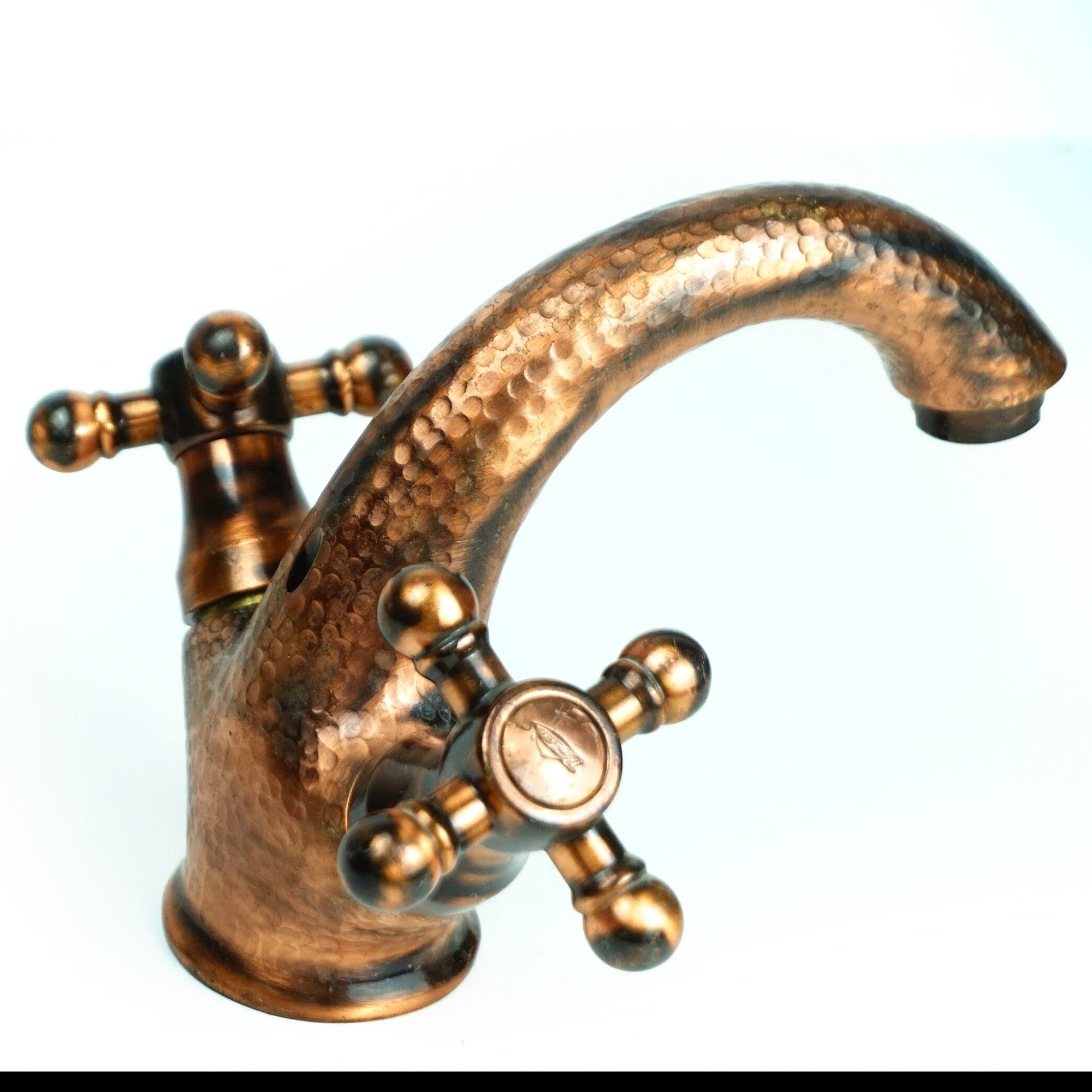 Aged Copper Faucet Bathroom Sink Mixer Tap, Single Hole Mixer Faucet