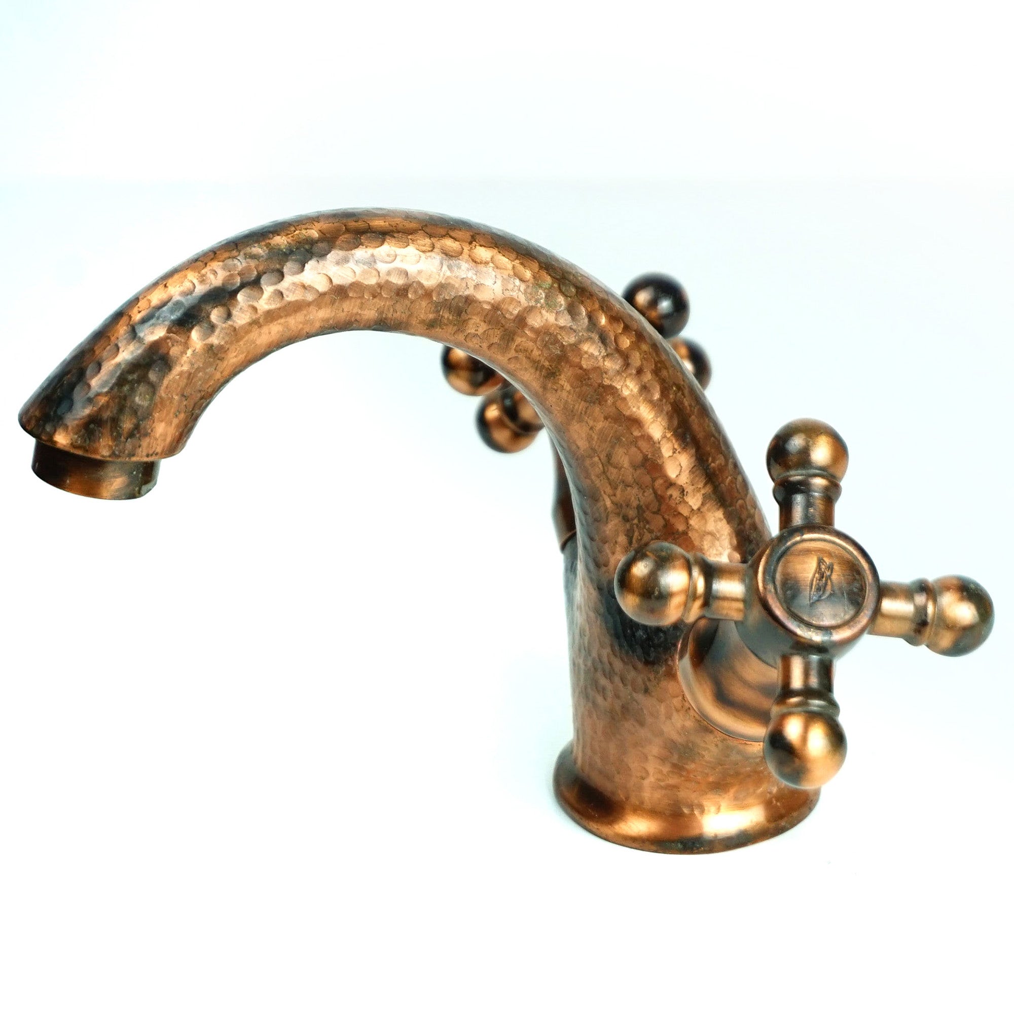 Aged Copper Faucet Bathroom Sink Mixer Tap, Single Hole Mixer Faucet