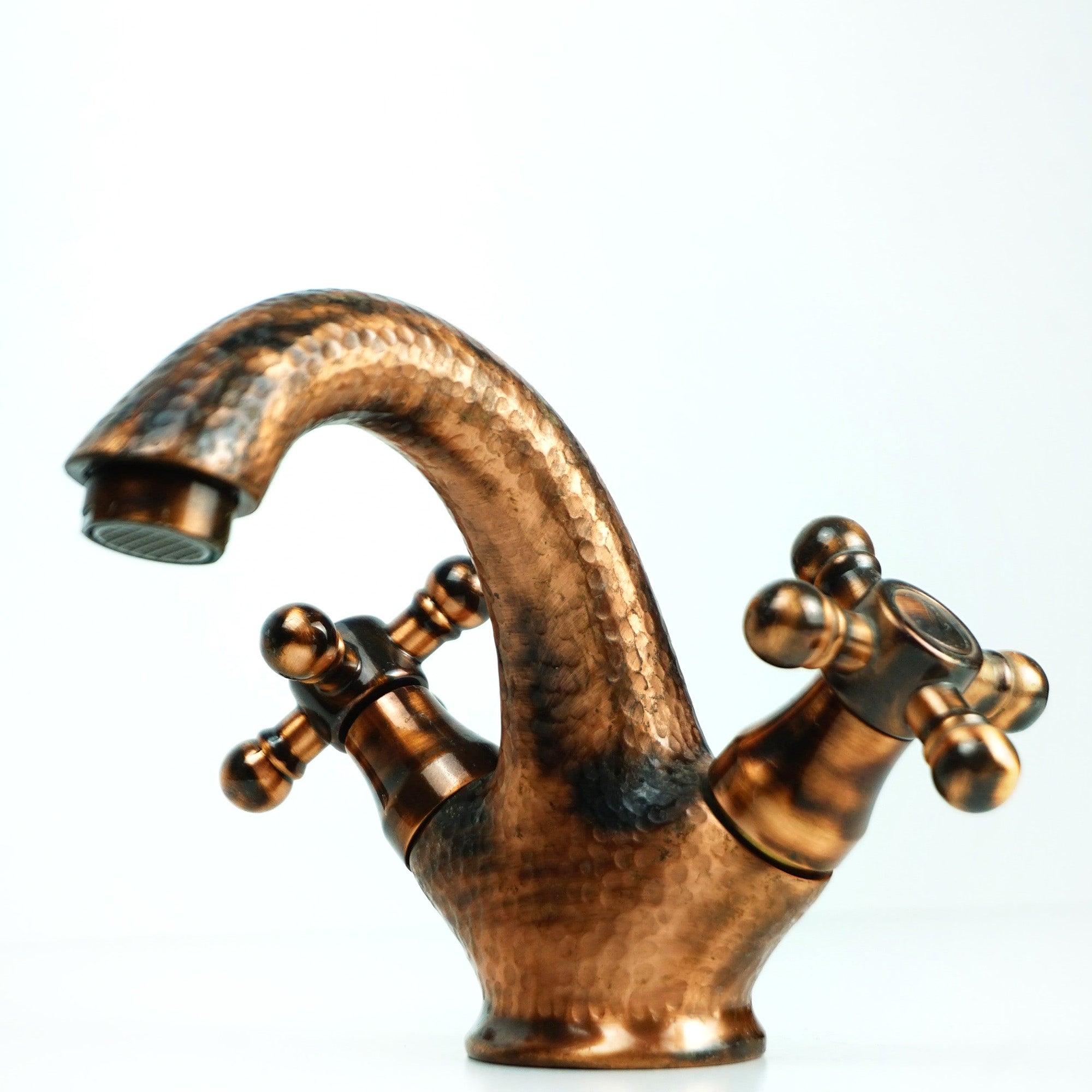 Aged Copper Faucet Bathroom Sink Mixer Tap, Single Hole Mixer Faucet