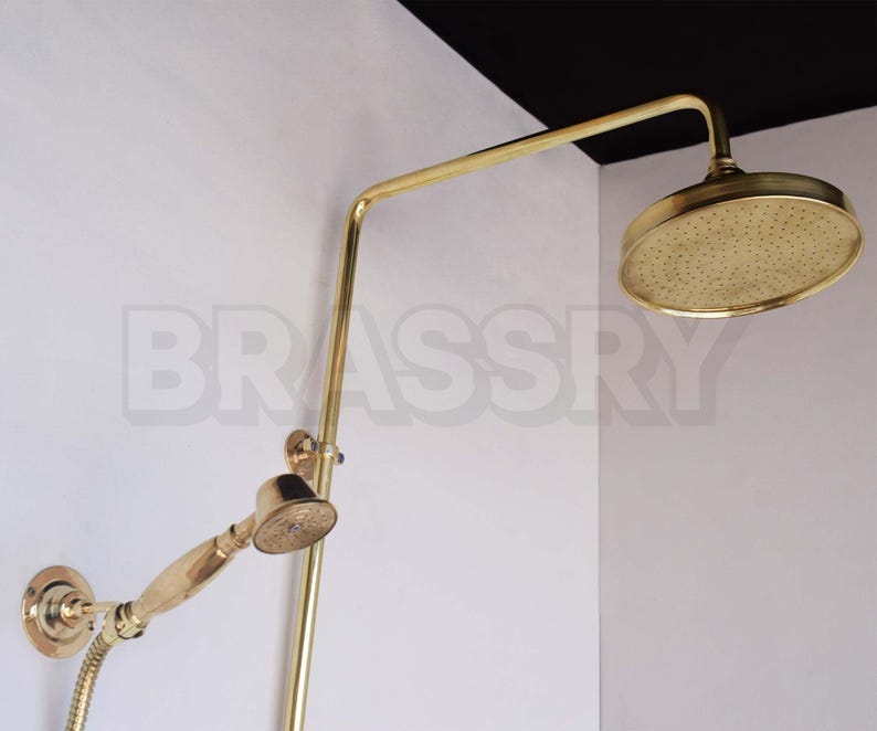 Artisan copper showerhead with low-flow water-saving design

