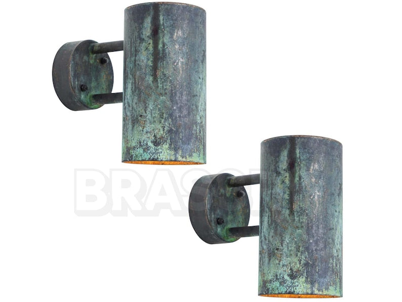 Handcrafted Copper Outdoor Wall Sconce – Rustic Cylinder Light