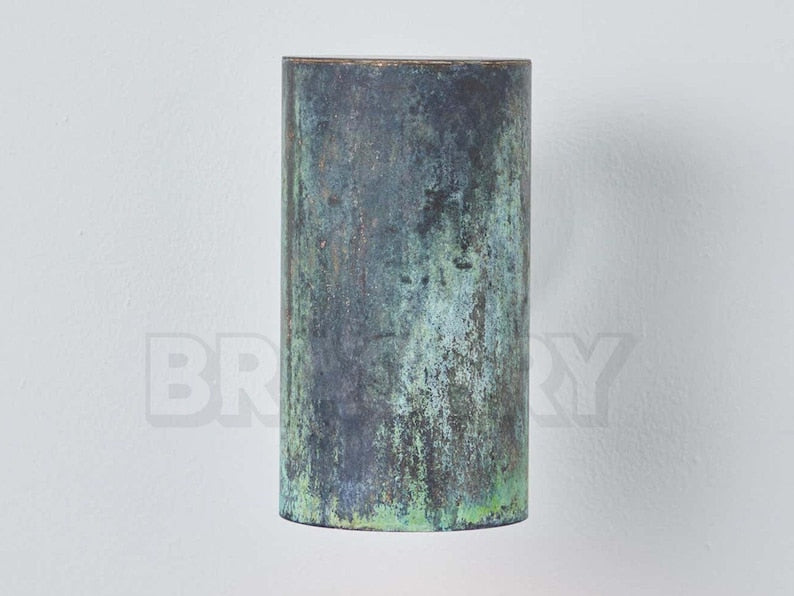 Handcrafted Copper Outdoor Wall Sconce – Rustic Cylinder Light