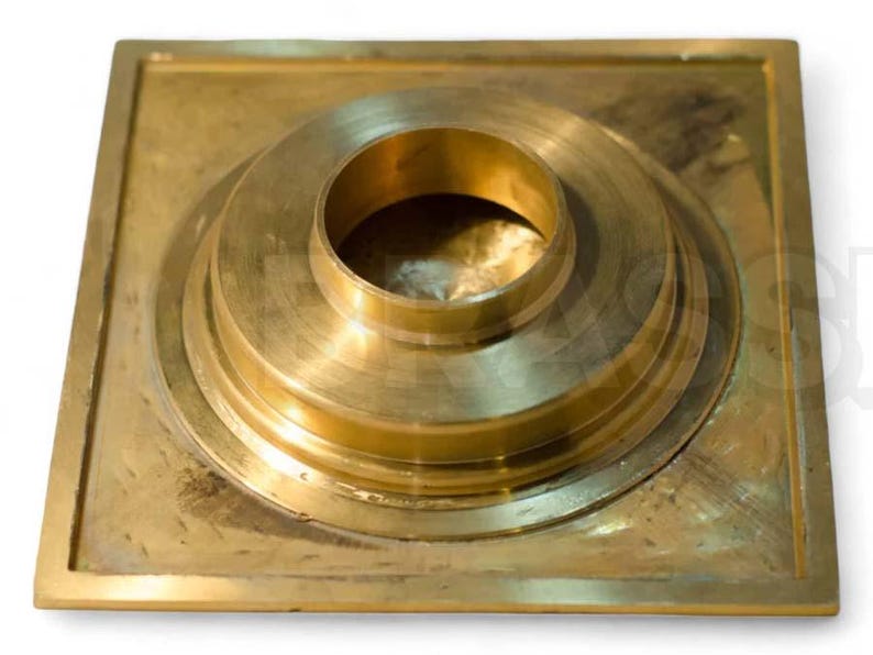 Handmade Moroccan Engraved Brass Shower Drain – Copper Finish Floor Drain Cover, Solid Brass Square Drain for Bathroom Square Antique Style
