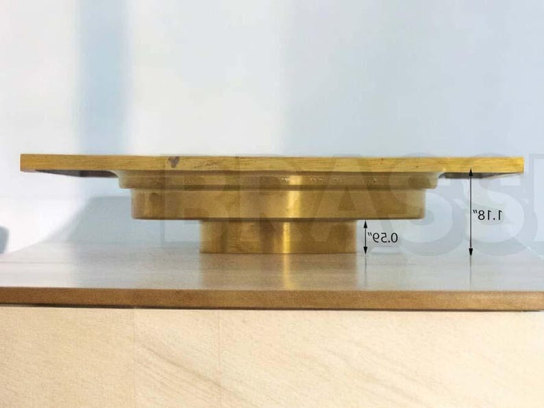 Handmade Moroccan Engraved Brass Shower Drain – Copper Finish Floor Drain Cover, Solid Brass Square Drain for Bathroom Square Antique Style
