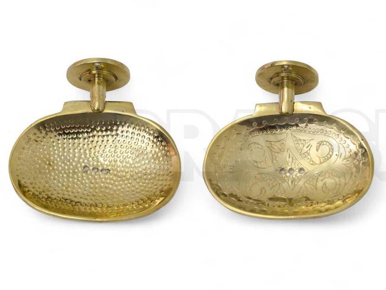 Moroccan Copper Brass Soap Holder – Wall-Mounted Hand Engraved Modern Soap Holder Dish for farmhouse bathroom sinks Decor
