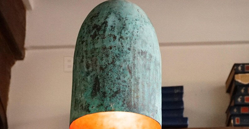 Small Moroccan hammered copper pendant light, handcrafted in aged finish, perfect for cozy nooks, hallways, cafés, and rustic interiors

