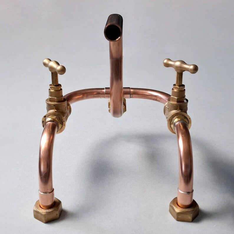 Vintage farmhouse copper faucet for kitchen or bathroom

