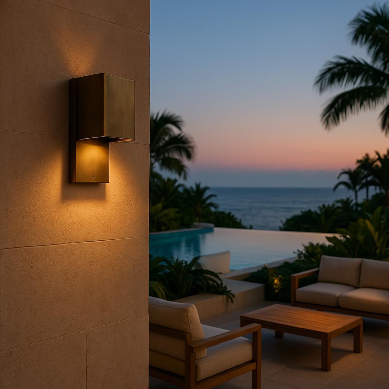 Handmade modern brass wall sconce with minimalist design