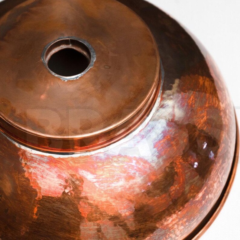 Handcrafted Moroccan Hammered Copper Vessel Sink – Round Bathroom Vanity Bowl in Warm Copper Finish – Copper Wash Basin
