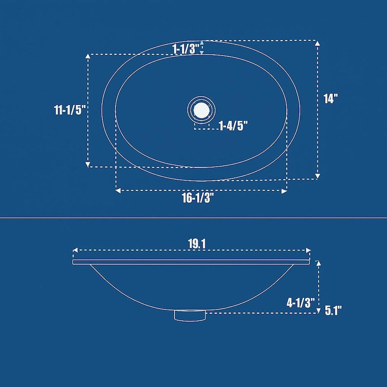 Blue Resin Bone Inlay Sink – Brass Oval Drop-In Basin
