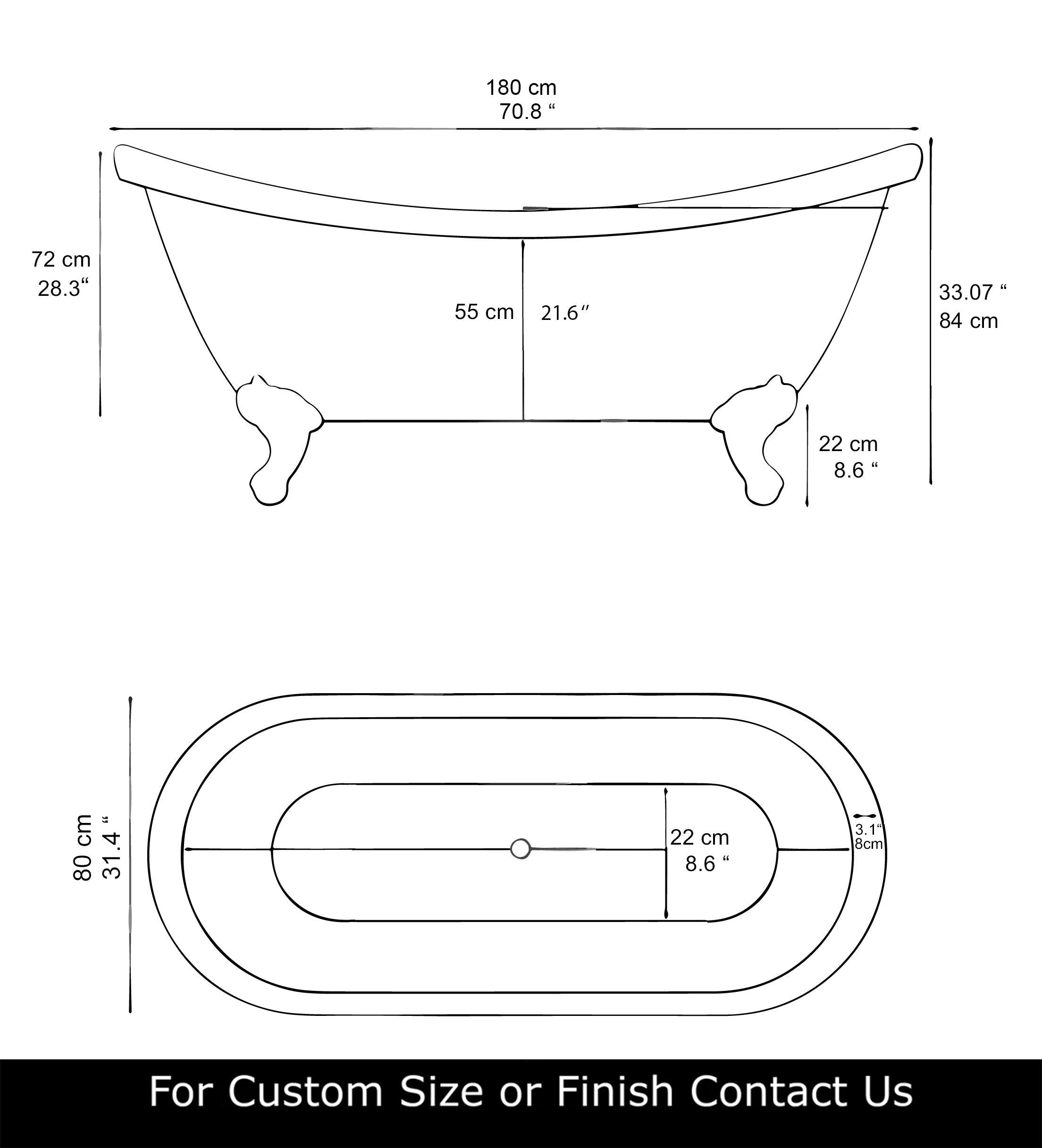 Aged Copper Clawfoot Tub, Rustic Copper Bathtub Bathroom
