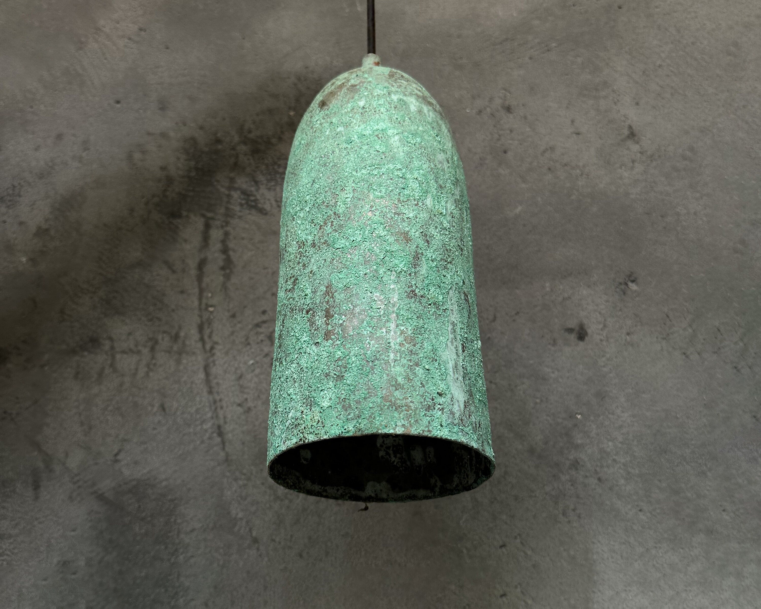 Set Of 3 Oxidized Copper Pendant Lights, Green Patina Farmhouse Light Fixture, Set Of Three Farmhouse  Hanging  Lamps