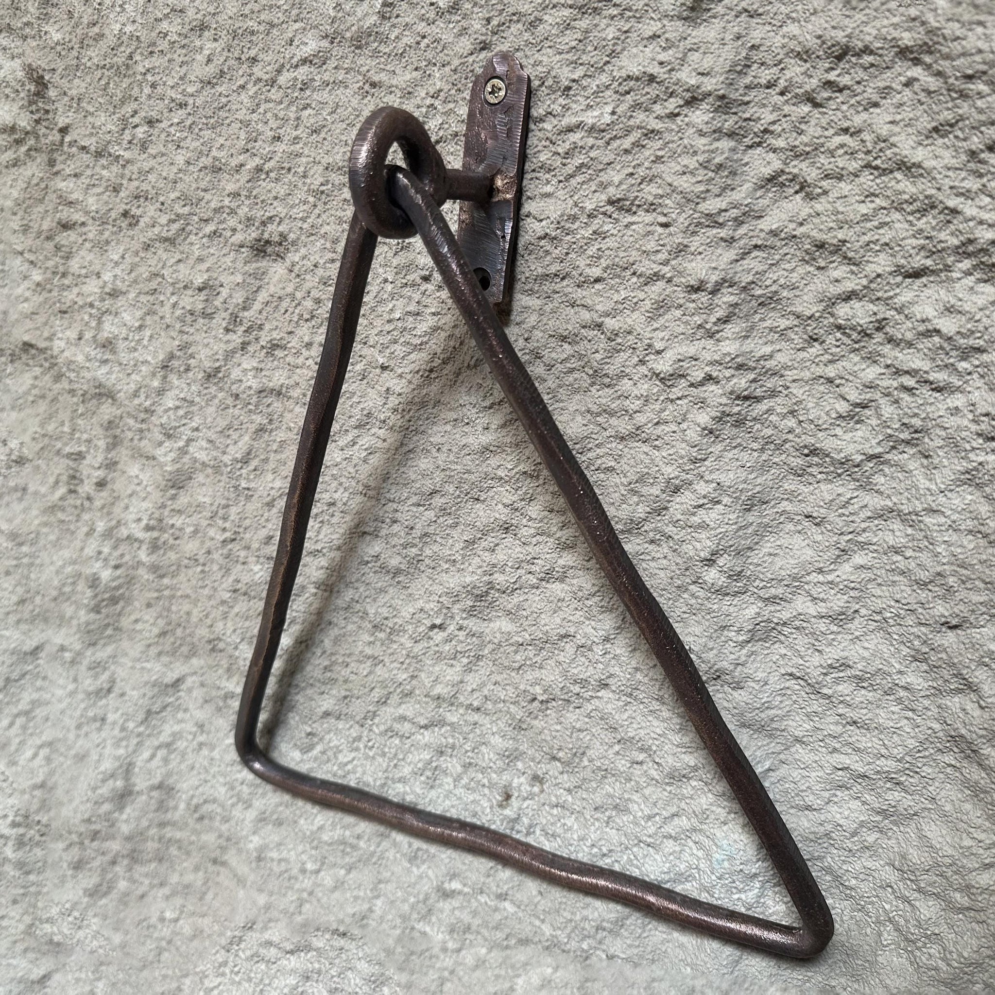 Aged Copper Hand Towel Holder, Wall Mounted  triangle Towel Holder