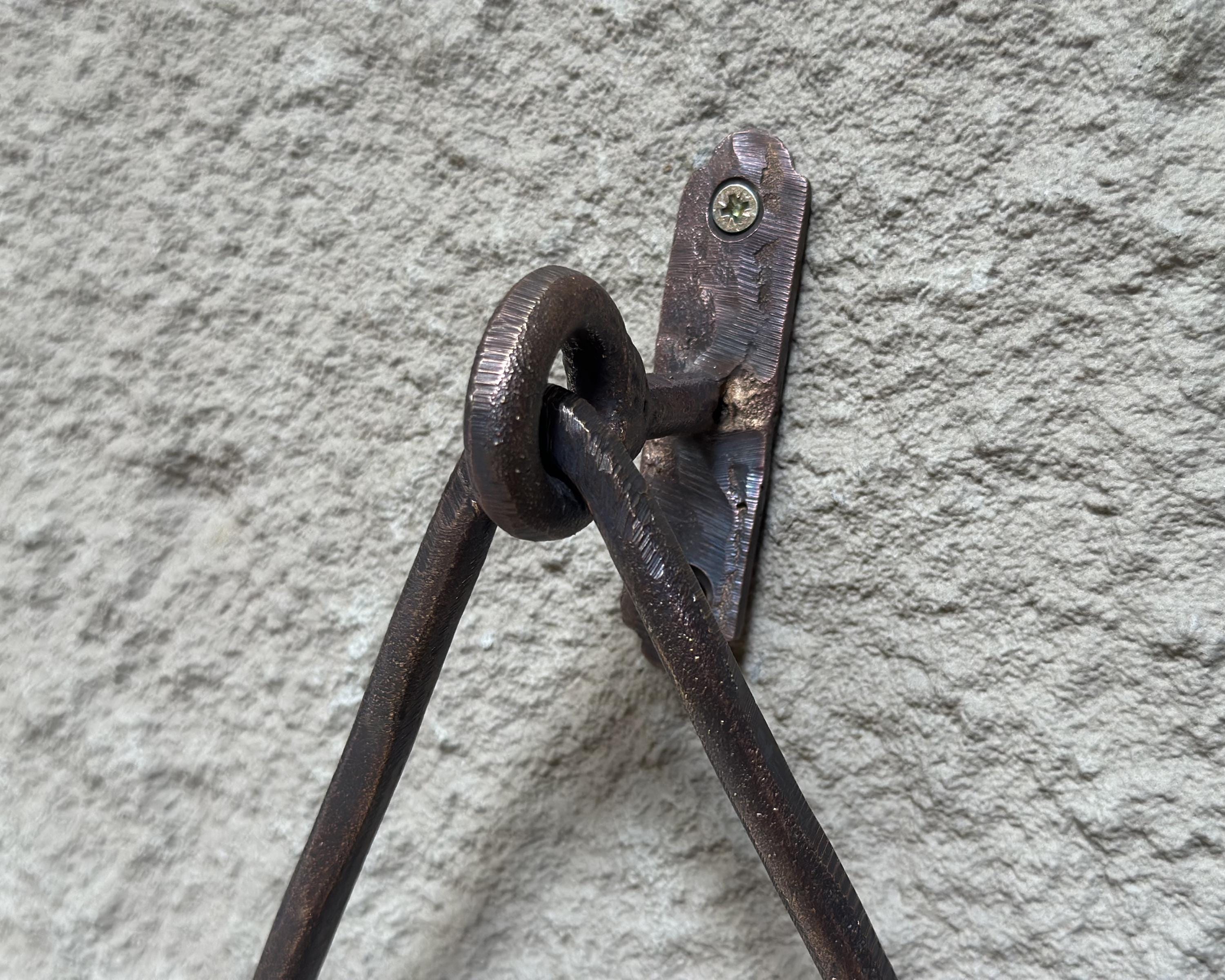 Aged Copper Hand Towel Holder, Wall Mounted  triangle Towel Holder