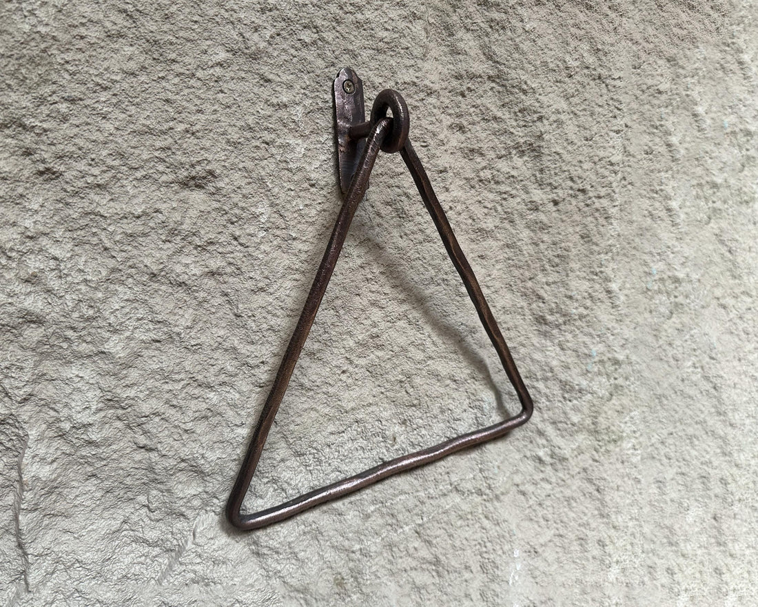 Aged Copper Hand Towel Holder, Wall Mounted  triangle Towel Holder