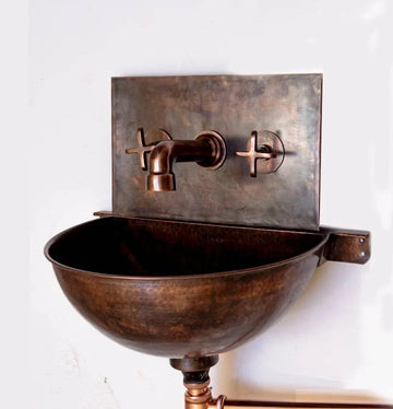 Custom Antique Copper Bathroom Set – Jane Bell Interior Design